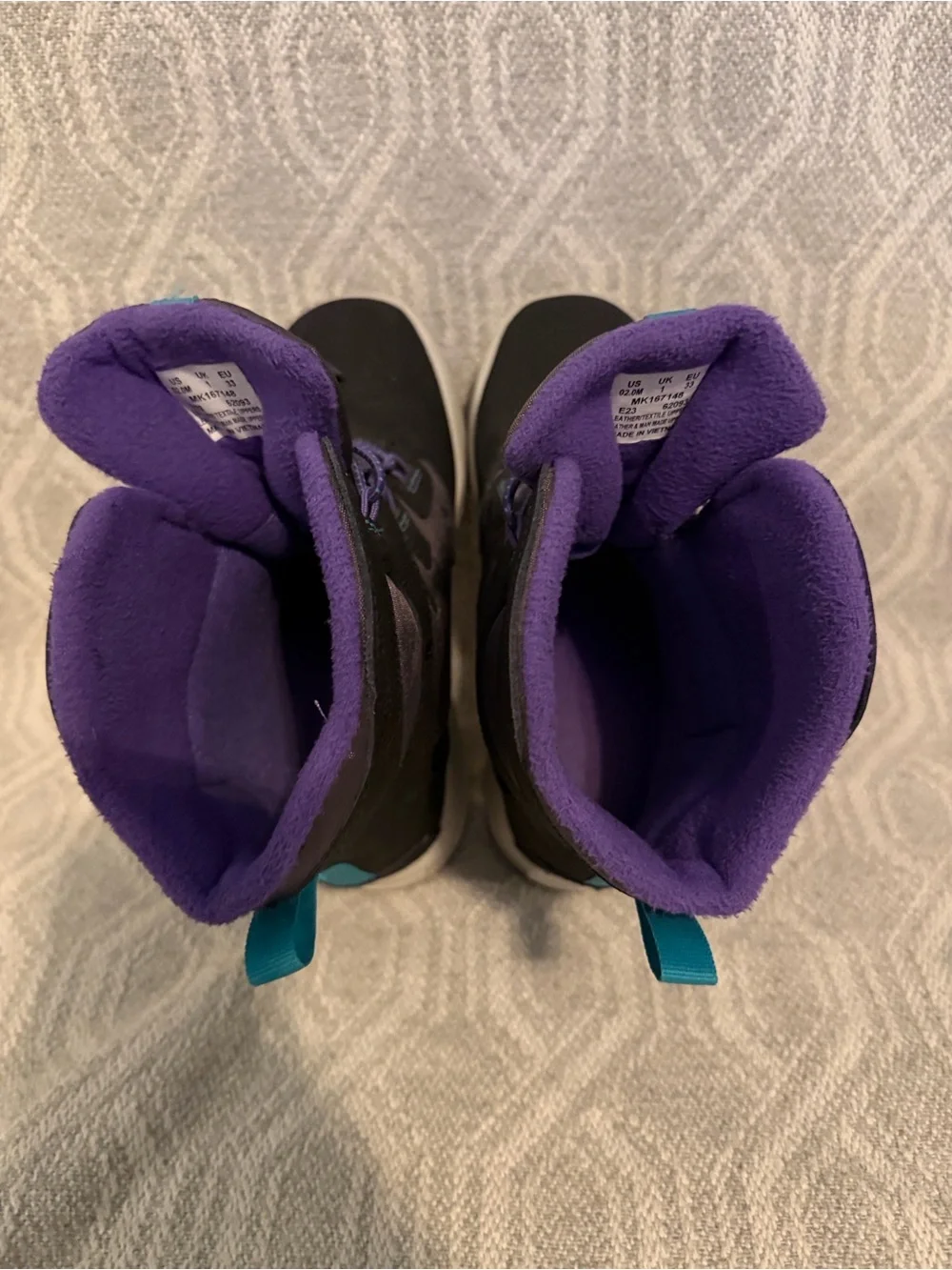 Merrell Girls Black and Teal Winter Boots - Lightweight Waterproof Comfort